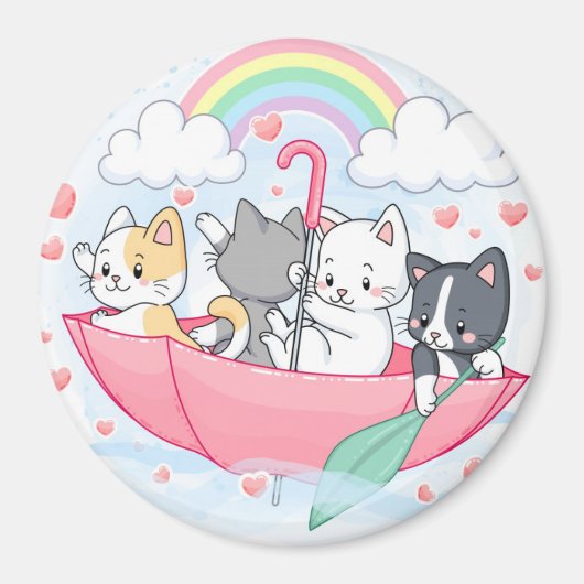 Aimant Chats mignons (Devant)