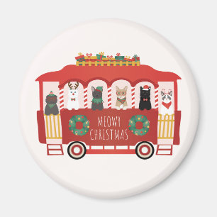 Aimant Chats Noël Trolly Meowy Noël