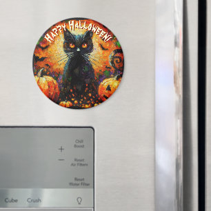 Aimant Chats noirs Chauves-souris Citrouilles Fantaisie P