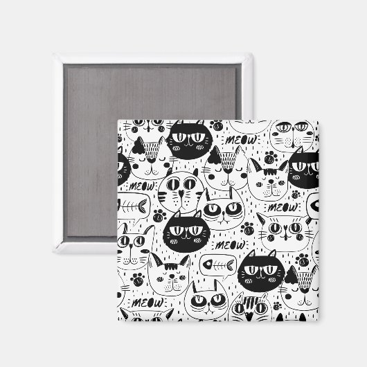 Aimant Chats partout (Recto/Verso)
