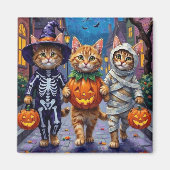 Aimant Chats Persans Trick-or-Treating Costumes d'Hallow (Devant)