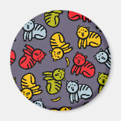 Aimant Chats plus bananes (Devant)