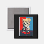 Aimant Chats Pour L'Élection Trump 2024 1 (Recto/Verso)