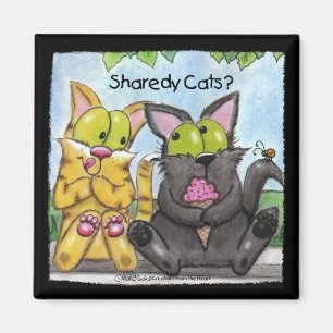 Aimant Chats Sharedy - Silencieux et pourri