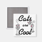Aimant Chats Sont Cool (Recto/Verso)
