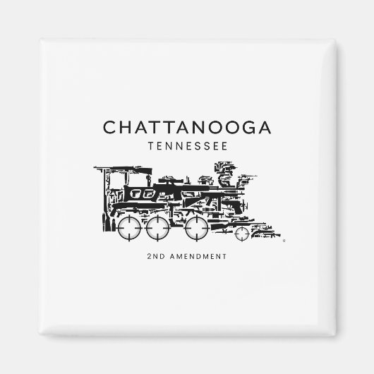 Aimant Chattanooga Choo 2e amendement (Devant)