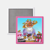 Aimant Chatte marrante Marie Antoinette aimnet (Recto/Verso)