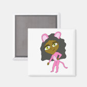 Aimant chatte rose (Recto/Verso)