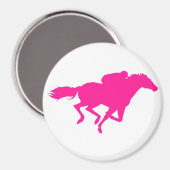 Aimant Chaud Rose Horse Racing; Race Horse (Recto/Verso)