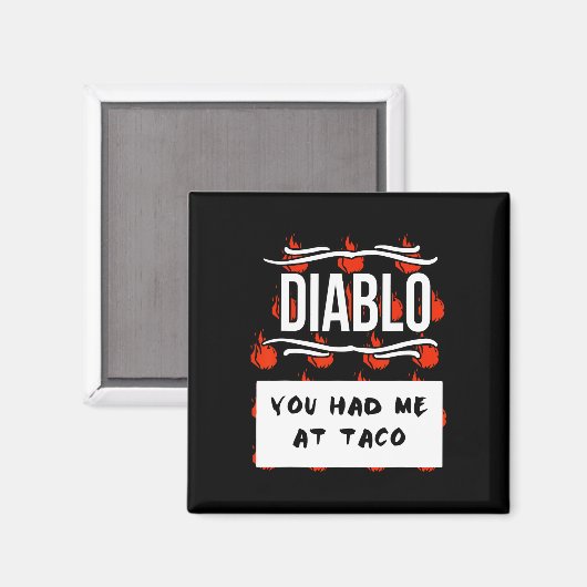 Aimant CHAUD SAUCES Groupe Halloween DIABLO SAUCE Vous M' (Recto/Verso)