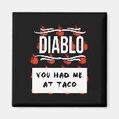 Aimant CHAUD SAUCES Groupe Halloween DIABLO SAUCE Vous M' (Devant)
