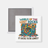 Aimant Chaussettes Danoises Drôle Monde Manquant Mais Pas (Recto/Verso)