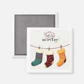 Aimant chaussettes de Noël cadeaux (Recto/Verso)