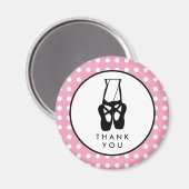 Aimant Chaussons Bleu Noir En Pointe Merci (Recto/Verso)