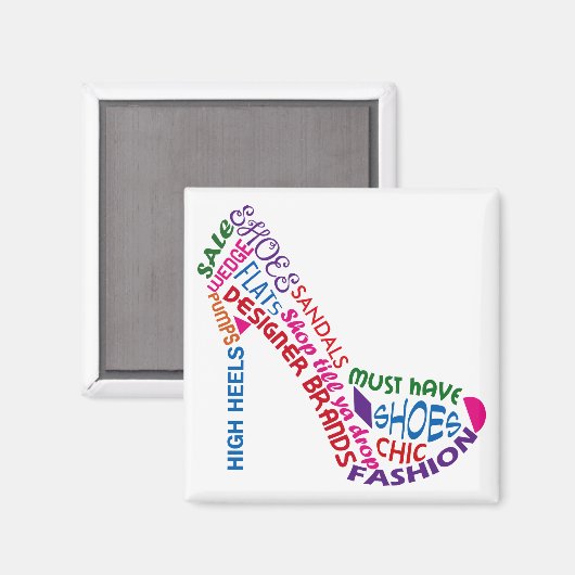Aimant Chaussure à talon élevé (Recto/Verso)