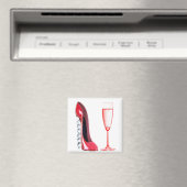 Aimant Chaussure à vis à vis et verre de champagne (In Situ (Lave-vaisselle))