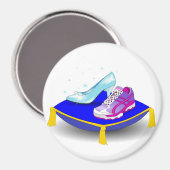 Aimant Chaussure et glissière en verre princesse sur cous (Recto/Verso)