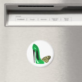 Aimant Chaussure et papillon Emerald Green Stiletto (In Situ (Lave-vaisselle))