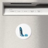 Aimant Chaussure et Rose Periwinkle Blue Stiletto (In Situ (Lave-vaisselle))