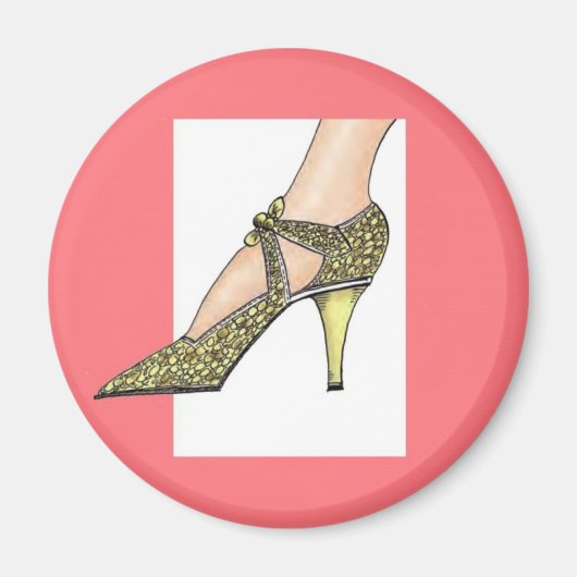 Aimant Chaussure haute talon des années 1920 (Devant)