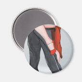 Aimant Chaussure rouge Tango (Recto/Verso)