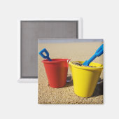 Aimant Chaussures Et Chaussures Sur La Plage De Sable (Recto/Verso)
