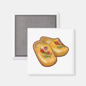 Aimant Chaussures, tulipes, Hollande, Art (Recto/Verso)