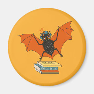 Aimant Chauve-souris lectrice Bibliothécaire fantaisist