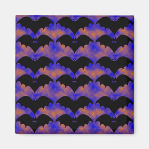 Aimant Chauves-souris et vaches Bleu Orange