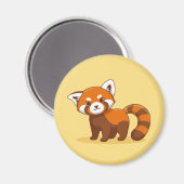 Aimant Che Red Panda sur jaune (Recto/Verso)