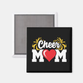 Aimant Cheer Mom - Pom-pom girl de lycée - Cheerled (Recto/Verso)