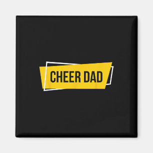 Aimant Cheer Papa Cheerleading Jaune _1