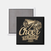 Aimant Cheer Senior 2025 Pom-pom girl Graduation Classe D (Recto/Verso)