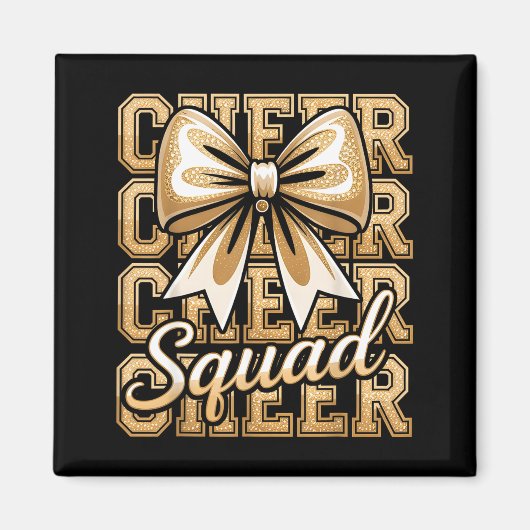 Aimant Cheer Squad Gold Funny Srt Cheerleader Cheerleadin (Devant)