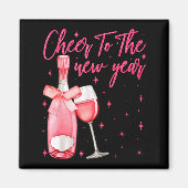 Aimant Cheers To The New Year 2026 Champagne New Years Ev (Devant)