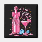 Aimant Cheers To The New Year 2026 Champagne New Years Ev (Devant)