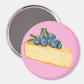 Aimant cheesecake aux bleuets (Recto/Verso)