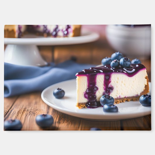 Aimant Cheesecake aux bleuets (Recto)