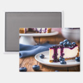 Aimant Cheesecake aux bleuets (Recto/Verso)