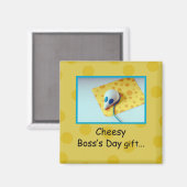 Aimant Cheesy Boss's Day, Holiday, Humour (Recto/Verso)