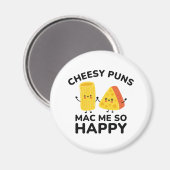 Aimant Cheesy Puns Mac Me Tellement Heureux (Recto/Verso)