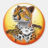 Aimant Cheetah African Feline Wild Animal (Devant)