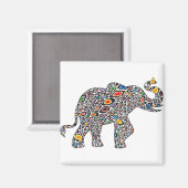 Aimant Cheetah Elephant (Recto/Verso)