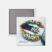 Aimant Cheetah Girl (Recto/Verso)