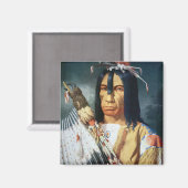 Aimant Chef amérindien des Cris du Canada (Recto/Verso)