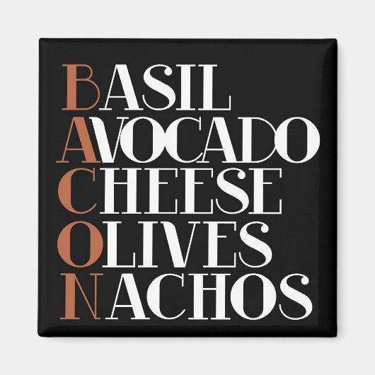 Aimant Chef Bacon Gourmet (Devant)