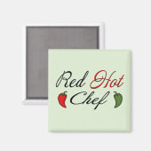 Aimant Chef chaud rouge (Recto/Verso)