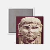 Aimant Chef de la déesse Ishtar, d'Amman, Jordanie (Recto/Verso)