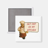 Aimant Chef Dit Sortir De Ma Cuisine (Recto/Verso)