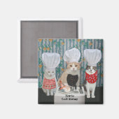 Aimant Chef Gastronomique Chats/Kitties (Recto/Verso)
